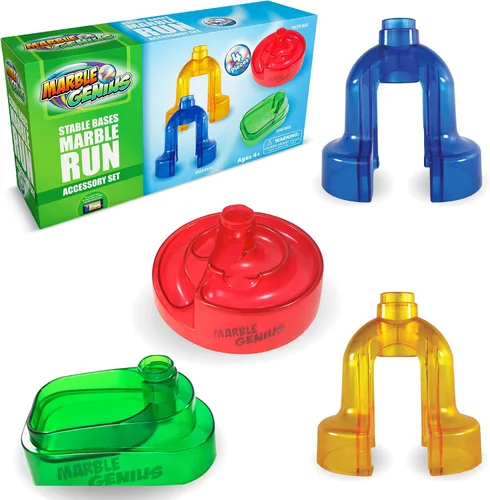 Vista 7 de Marble Genius Juego de accesorios para carreras de mármol de saltos y columpios - STEM