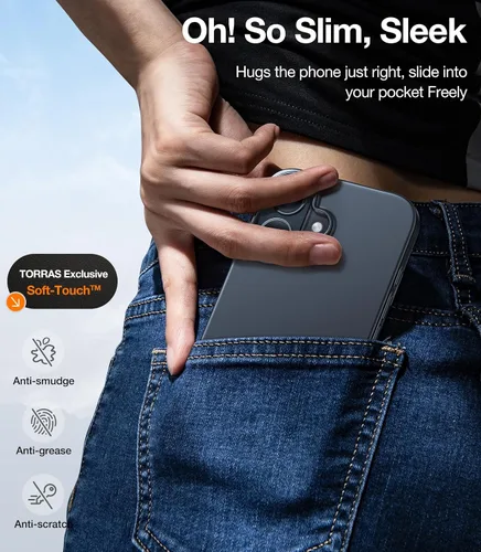 Vista 6 de TORRAS Funda Magnética Ajustada Delgada para iPhone 16 de 6.1 pulgadas, Funda Ultra-Delgada para Teléfono 16 Compatible con MagSafe Phone 16, Funda