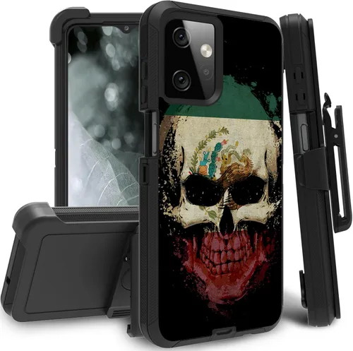 Vista 62 de Funda para Motorola Edge 2021 / Moto Edge 5G UW, protección resistente de 3 capas híbridas a prueba de golpes con funda de clip para cinturón