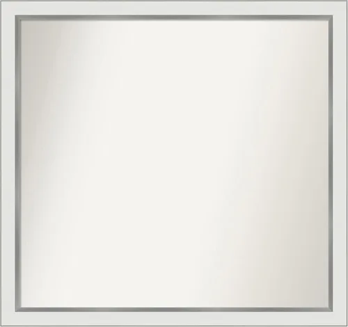Vista 175 de Amanti Art Espejo personalizado, espejo de baño estrecho Alexandria White Wash, espejo de pared o espejo de tocador de baño sobre el fregadero