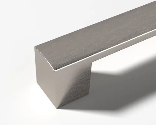 Vista 5 de Paquete de 10 tiradores de níquel cepillado con agujero central de 5 pulgadas Manijas de metal sólido para gabinetes de baño y decoración
