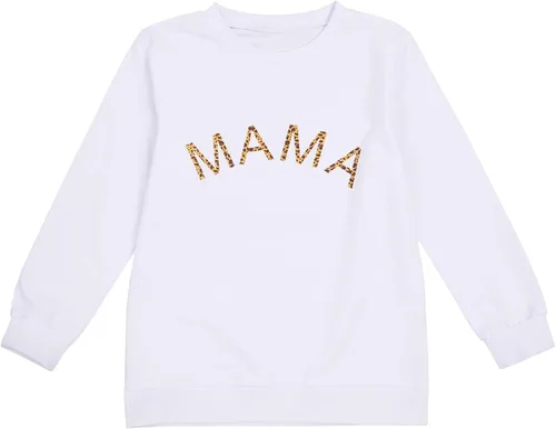 Vista 2 de Mommy and Me - Camiseta a juego con estampado de letras de manga larga suéter para el otoño
