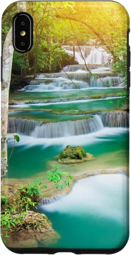 Vista 7 de Funda para iPhone 15 Tropical waterfall ponds