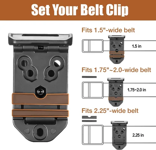 Vista 7 de GUN & FLOWER OWB Holster - Select Your Fit for: Ruger RXM, Glock 19/19X/23/26/44/45 (Gen 3-6) & Glock 32 (Gen 3-4), PSA Dagger Compact - Optic