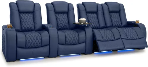 Vista 62 de Seatcraft Asiento de cine en casa Diamante Marrón Reclinable Individual