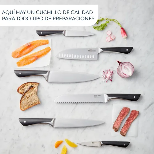 Vista 4 de Jamie Oliver by Tefal - Juego de cuchillos de cocina de 5 piezas, acero inoxidable alemán, cuchillas endurecidas con hielo, agarre cómodo, K267S556
