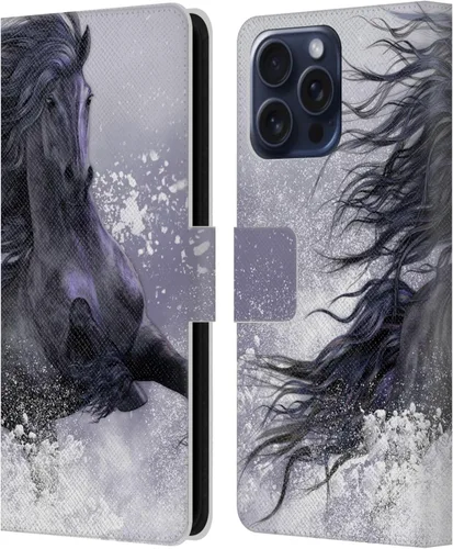 Vista 354 de Head Case Designs Officially Licensed Laurie Prindle A Morgan Christmas Western Stallion Leather Wallet Case Compatible with Samsung Galaxy A07 4G