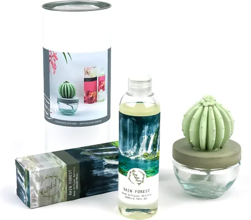 Vista 23 de Barril Cactus Cerámica Difusor de Fragancia Combo 6.8 fl oz Hermoso