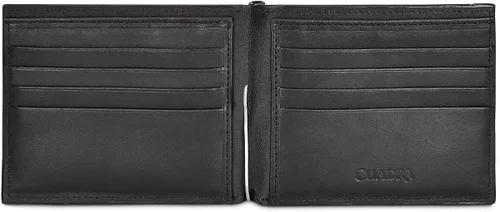 Vista 2 de Cuadra Billetera Bifold para hombre en cuero bovino negro B3042RS