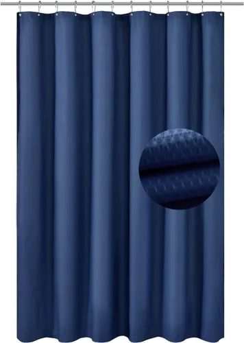 Vista 24 de Barossa Design - Cortina de ducha de tela impermeable para cabina de microfibra de calidad hotelera, 32" de ancho x 72" de alto, lavable a máquina
