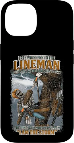 Vista 4 de Fate Whispers to The Lineman Proud Lineman Crew Job Pride Case for iPhone 17