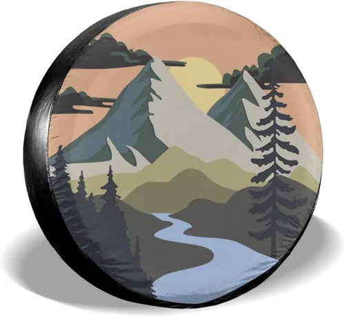 Vista 13 de Bear and Mountain - Cubierta de neumático de repuesto para neumáticos, impermeables, ajuste universal para remolque, RV, SUV, camión, caravana