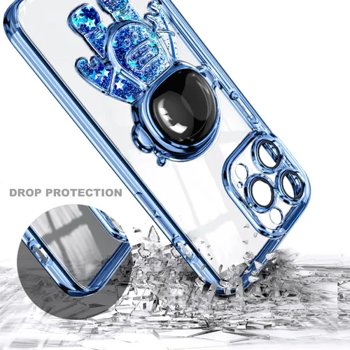 Vista 6 de NGB Supremacy Funda compatible con iPhone 11 (6.1 pulgadas) con protector de pantalla de vidrio templado/correa para la muñeca, purpurina flotante