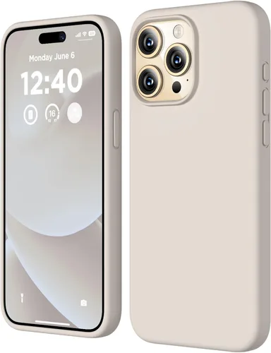 Vista 24 de Funda compatible con iPhone 15 Pro, funda de silicona líquida, funda protectora de cuerpo completo a prueba de golpes, funda delgada para teléfono