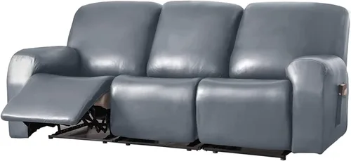 Vista 12 de Funda para sofá reclinable de 2/3 plazas, de piel sintética, impermeable, con bolsillo lateral, funda para sillón de masaje, protector de muebles