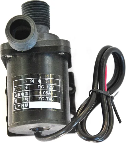 Vista 4 de 12V DC mini bomba magnética sin cepillo de agua caliente alta temperatura 100 grados C ZC T40
