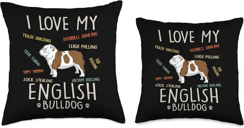 Vista 3 de Cojín de regalo para perro inglés, 16.0 x 16.0 in, multicolor