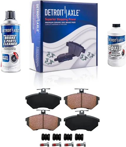 Vista 110 de Detroit Axle - Pastillas de Freno Delantero Izquierdo Reemplazo de Pinza de Disco para Dodge Ram 1500 Dakota Mitsubishi Raider - Juego de 3 piezas