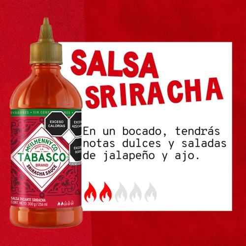Vista 3 de TABASCO Salsa Sriracha, 256 ML