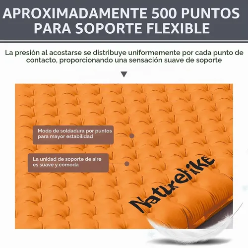Vista 5 de Naturehike - Colchoneta de dormir ultraligera sin PFAS con R5.8, 3.2 pulgadas de grosor, almohadilla inflable para mochilero, para campamento