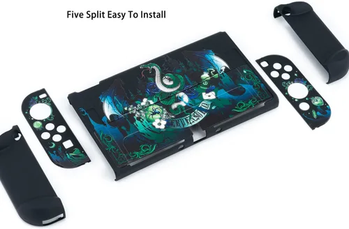 Vista 3 de Funda protectora para Nintendo SwitchSwitch OLED, carcasa rígida de PC para interruptor regular serpiente mágica (para Switch OLED)