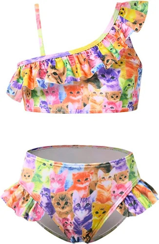 Vista 49 de CHILDRENSTAR Trajes de baño de dos piezas para niñas, traje de baño de playa y piscina