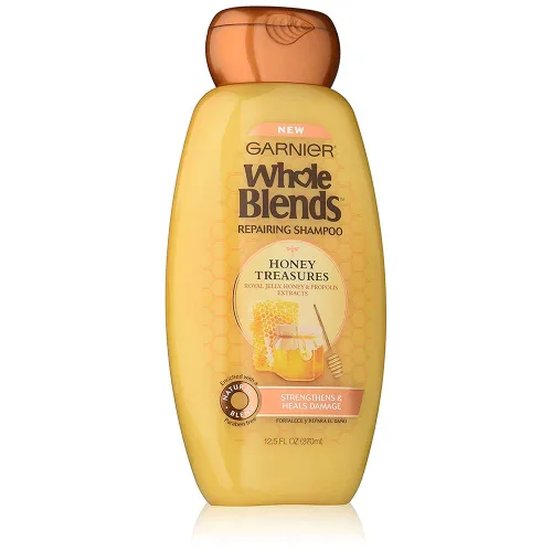 Vista 13 de Garnier Whole Blends Honey Treasures Champú reparador, para cabello seco y dañado, 3 onzas líquidas (tamaño de viaje), 1 unidad