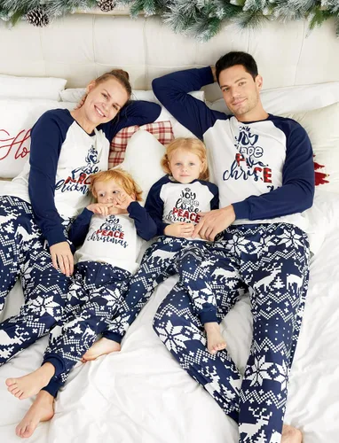 Vista 3 de PATPAT Pijamas de Navidad familiares a juego, pijamas de Navidad para la familia, mamá y yo, trajes de Navidad