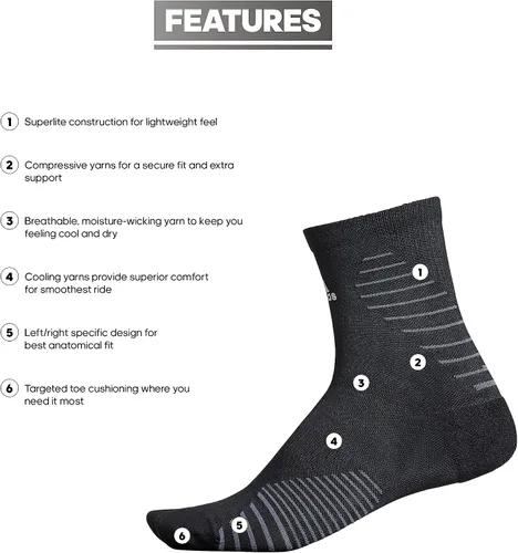 Vista 2 de adidas Unisex Running Single Mid-Crew