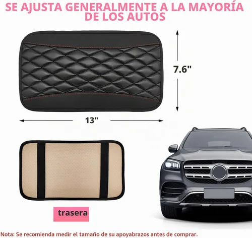 Vista 2 de Ohleats - Almohadilla de consola central para automóvil, funda protectora impermeable de cuero PU para reposabrazos de auto, cómoda alfombrilla