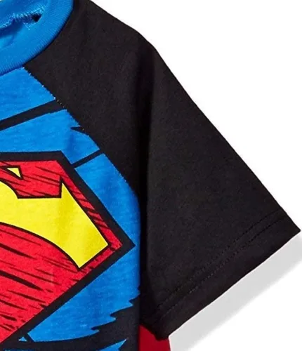 Vista 6 de WARNER BROS DC Comics DC Comics Justice League Batman Superman Robin Cosplay T-Shirt and Cape Toddler to Big Kid