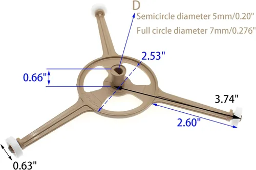 Vista 2 de Anillo giratorio para horno de microondas de triple brazo, anillo giratorio para placa de vidrio, soporte para placa giratoria de vidrio de 10.0