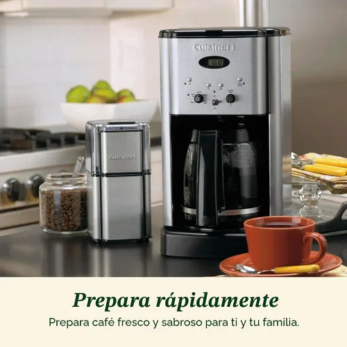 Vista 3 de Cafetera Cuisinart Brew Central de 12 tazas, acero inoxidable negro, DCC-1200BKSNAS