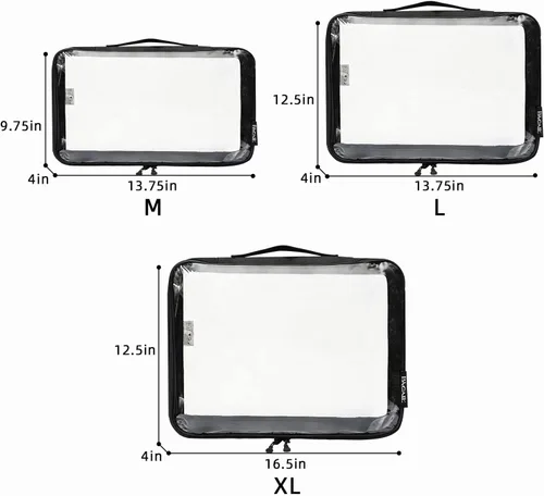 Vista 2 de BAGAIL Organizador de embalaje transparente para accesorios de viaje Maleta de equipaje