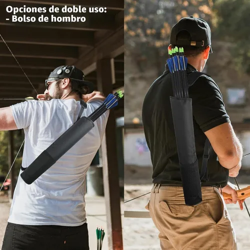 Vista 5 de Cosmos Arrow Carcaj de tiro con arco para espalda y cadera - Funda ajustable para flechas de arco recurvo compuesto arco flechas mochila accesorios