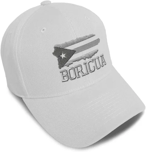 Vista 27 de Gorras de béisbol personalizadas para hombres y mujeres, bordadas con mapa de la isla de Puerto Rico, bandera C, sombreros de béisbol para hombre