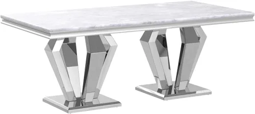 Vista 4 de ACEDÉCOR Mesa de comedor rectangular moderna de 78 pulgadas para 6-8, gris