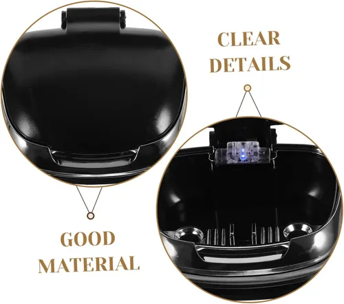 Vista 5 de ERINGOGO Cenicero de coche, cenicero de coche, cenicero para automóvil, cenicero para automóvil, cenicero LED automático, cenicero antideslizante