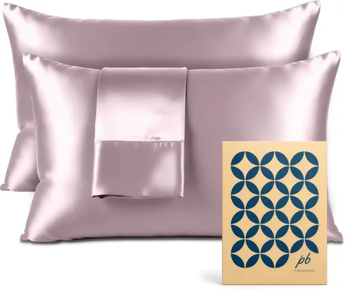 Vista 47 de Pure Bedding Sábanas de satén de lujo para cama individual de hotel, juego de sábanas de microfibra extra suave de 1800, resistente a las arrugas, a