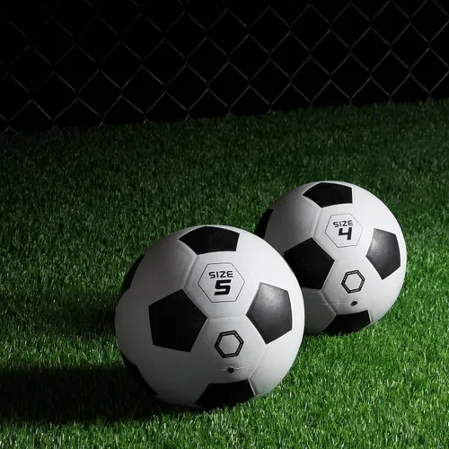 Vista 5 de GoSports Playground Soccer Balls 6 Pack - Durable Rubber for Play on Any Surface, Includes Ball Pump & Carry Bag