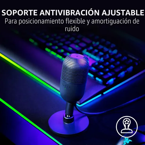 Vista 5 de Razer Seiren V3 Mini Micrófono USB: Micrófono de condensador - Patrón de captación supercardioide - Sensor de silencio con toque y indicador LED