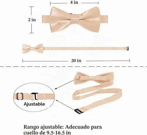 Vista 3 de AWAYTR Conjunto de bombones para bebé niño con tirantes y pajarita para fiesta de primer cumpleaños Beige