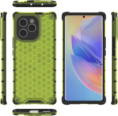 Vista 284 de Pzwoxukhov Funda compatible con Huawei Nova 3i, compatible con Huawei P Smart+ 2018 Honeycomb Anti-Drop Shock-Absorbing Case Negro