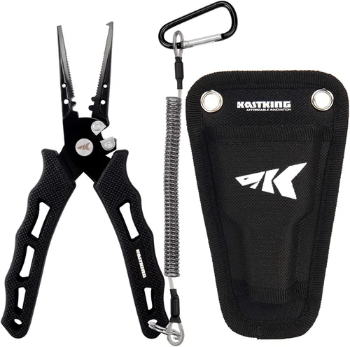 Vista 11 de KastKing Cutthroat - Alicates de pesca de 7 pulgadas con anillo dividido, herramientas de pesca de acero inoxidable 420, equipo de pesca resistente