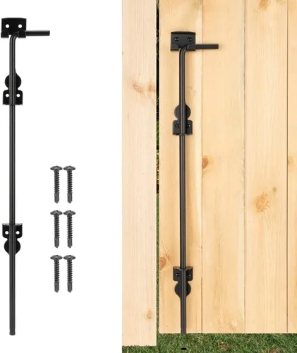 Vista 10 de 12" Tornillo de Bastón Pesado de Caída para Puerta, Pestillo de Suelo para Puerta para Cercas de Madera Puertas de Metal, Tope de Puerta de Metal 1