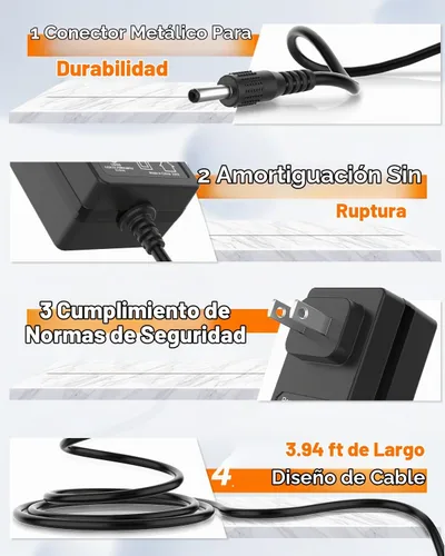 Vista 5 de MARBERO Adaptador de 19 V CA/CC Cable de alimentación compatible con MARBERO M82 M82MAX M822 M822MAX M87 M88 M168 Generador solar Batería de litio