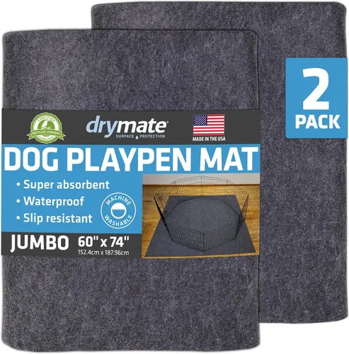 Vista 14 de Drymate Paquete de 2 almohadillas lavables para orina de perros (29"x36"), impermeables, absorbentes, antideslizantes, reutilizables, alfombrillas