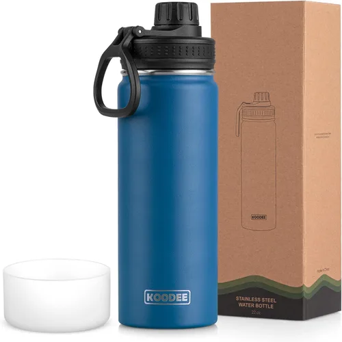 Vista 67 de koodee Botella de agua para niños, botella de agua de acero inoxidable de 12 onzas con aislamiento al vacío para la escuela, botella de agua de boca
