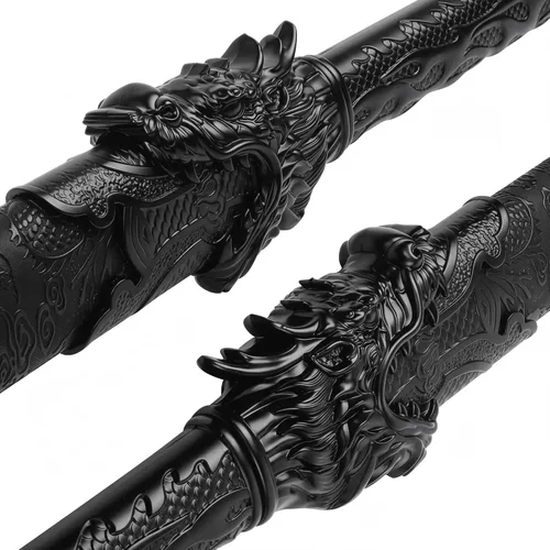 Vista 3 de Espada Katana japonesa hecha a mano, espada samurái de acero al carbono sin afilar con vaina, espada de espiga completa para colección, exhibición