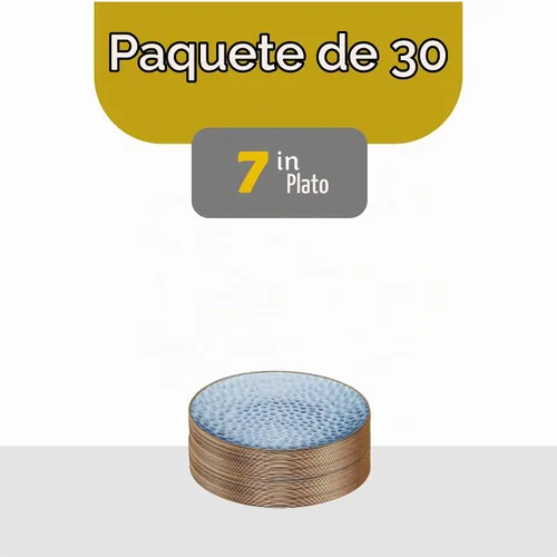 Vista 4 de PLASTICPRO Paquete de 30 platos de plástico martillado, platos de plástico desechables pesados, elegantes platos de fiesta transparentes martillados